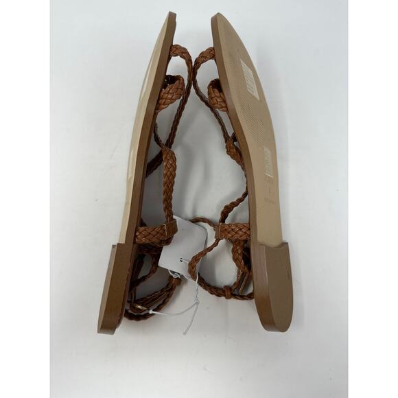 J.Crew NWT Women’s Brown Braided Strappy Charlotte Gladiator Sandals size 8 - Picture 4 of 5